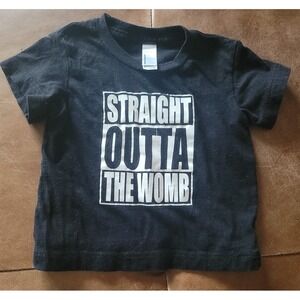 American‎ Apparel, Straight Out Of The Womb T-Shirt size 3/6 months